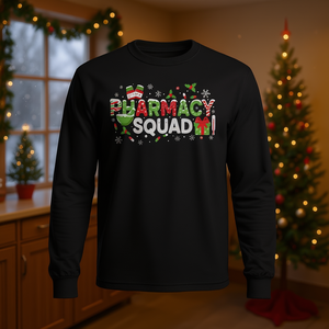 Camiseta de manga larga de Navidad para el personal de farmacia, ropa médica para farmacéuticos - Product Image 3