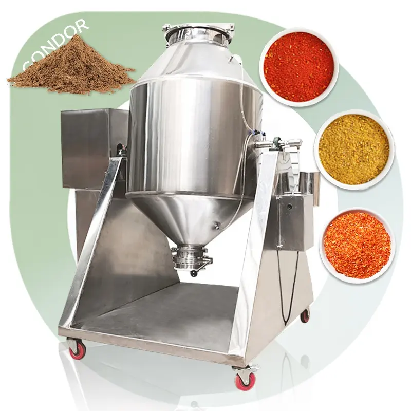 Spice Food Drum Mixer Max 50kg Mini Instant Drink Dryer Supplement Powder Stainless Steel Rotary Mix Machine