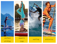 Planche de surf gonflable légère avec valve haute pression-Gonflage de 5 minutes pour les sports nautiques et les voyages