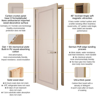 Porte d'usine best-seller Portes en bois véritables portes doubles pour les maisons