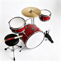 Batterie de Jazz pour Enfants, Instrument de Percussion Professionnel Pliable, Facile à Ranger, Idéal pour Cadeau d'Anniversaire ou Débutants