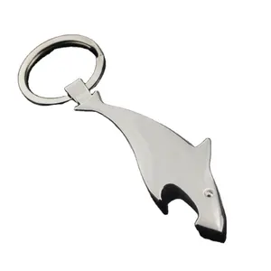 סיטונאי מתכת כריש דגי צורת Keychain רב פונקצית סגנונות Keychain 3D מטוסי בקבוק פותחן Keychain