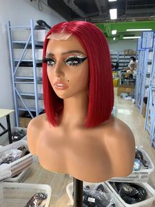 Perruque Bob Frontale 13x4 Pas Chère, Coupe Droite, 100% Cheveux Humains Vierges Naturels, Perruque Bob Brésilienne Remy Transparente Personnalisable - Product Image 4