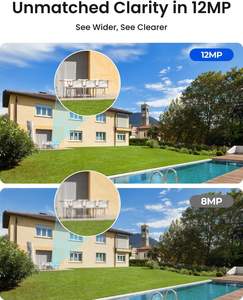 كاميرا رصاصية خارجية بدقة 12 ميجابكسل مع تقنية PoE ومعيار حماية IP67 وفتحة عدسة F1.6 مع كشف ذكي للحركة وصوت ثنائي الاتجاه ورؤية ليلية ملونة بـ 93 لونًا - Product Image 2