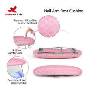 Reposabrazos para Manicura, de Microfibra y Cuero, Soporte para Manos con Cojín Antideslizante para Uñas Acrílicas - Product Image 4