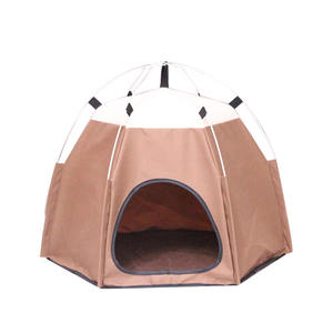 Tenda desain baru tenda hewan peliharaan semi-tertutup portabel, tenda anjing kucing anjing tahan lama dapat dilepas - Product Image 5