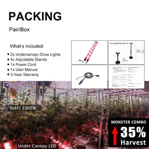 مخصص تحت الكانبي x4 طيف كامل أحمر بعيد 2w samm301b 281b تحت مظلة أضواء Led تنمو شريط R2t W V للنباتات - Product Image 4