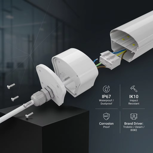 Luminaire LED Tri-Proof 40W IP67 Étanche pour Plafond Industriel avec Résistance aux Chocs IK10 et Conception Anti-Corrosion - Product Image 1