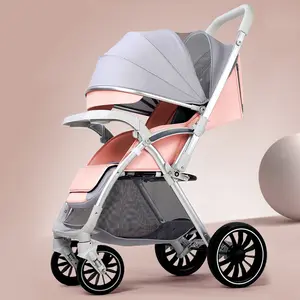 2024 baby pram 0-3 years travel luxury Aluminum Frame light weight push Foldable Baby Stroller 3 In 1 for plane baby pram