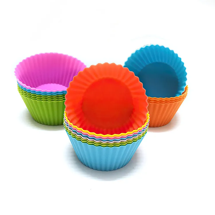 Back geschirr Kuchen Werkzeug Back becher Lebensmittel qualität Silikon Home Kitchen Party Wieder verwendbar Leicht zu reinigen Antihaft Cupcake Liner Muffin form