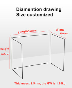 Séparateurs de rangement pour vêtements en plastique PS acrylique transparent en gros, séparateur d'étagère de supermarché, séparateur d'étagère de bureau - Product Image 2