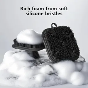 Brosse en silicone 2-en-1 pour le visage et la barbe, exfoliant pour hommes, nettoyant en profondeur pour les pores, idéal pour les trousses de toilettage, format voyage - Product Image 2