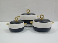 Ensemble de casseroles isothermes minimalistes et élégantes de 1L, 2L, 3.5L avec corps et poignée texturés mats