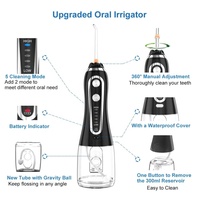 Usb Rechargeable Water Flosser Dentaire Jet D'eau 300ML Réservoir D'eau Étanche Dents Cleaner Portable Oral Irrigator H2ofloss