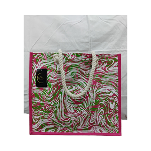 Bolsa de compras con cierre de cremallera de yute elegante de primera calidad, bolsa reutilizable ecológica hecha en India - Product Image 1