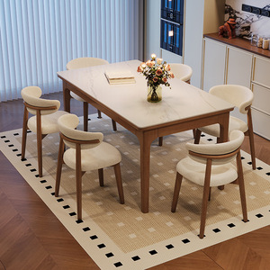 Solid Wood Slab <b>Dining</b> <b>Table</b> <b>4</b> Piece Set Walnut Color <b>Space</b> <b>Saving</b> <b>For</b> Small Apartments And Homes - Product Image 4