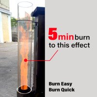 Poêle à granulés de bois moderne et portable pour extérieur, chauffage de patio de luxe durable, poêle fusée en acier inoxydable, chauffage efficace, verre haute résistance à la flamme