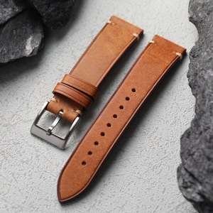 Bracelet <span class=keywords><strong>de</strong></span> montre vintage italien <span class=keywords><strong>de</strong></span> haute qualité pour homme en cuir huilé ciré, tailles 18mm 19mm 20mm 21mm 22mm, à dégagement rapide, souple - Product Image 2