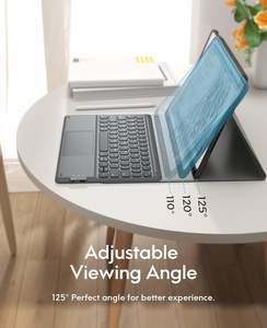 Custodia con Tastiera Magnetica Wireless BT Rimovibile e Trackpad Sottile per iPad 9a 8a 7a Generazione 10.2 Pollici 2021 2020 2019 e iPad Air 3a Generazione 10.5 Pollici - Product Image 4