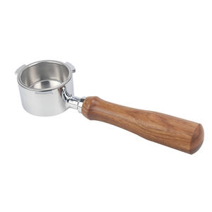 <span class=keywords><strong>Accessoires</strong></span> pour café expresso compatibles <span class=keywords><strong>Delonghi</strong></span> 51/54/58MM, outils à café avec poignée en bois sans fond, porte-filtre à café - Product Image 2