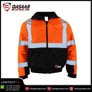 Turn-Down Collar Safety-Bomber Jacket Hi-Vis Work Jackets Chaqueta reflectante para hombre - Product Image 4