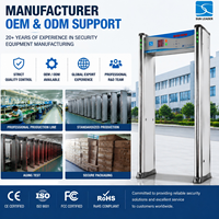 High Sensitivity 18 Zone Walk Through Metal Detector Gate Security Scanner with Human Body LED Display