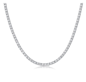 Colar de Diamante <span class=keywords><strong>Moissanite</strong></span> Hip Hop 3mm S925 em Ouro Branco, Joias Finas para Mulheres com Colar de Diamante Completo - Product Image 2