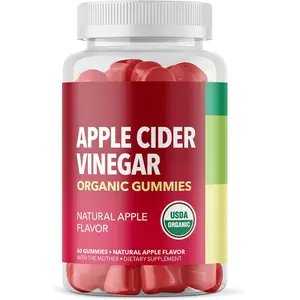 Julyherb Hot Selling 100% Natural Pure Apple Cider Vinegar Gummies B12 60 Pcs A Bottle Gummies