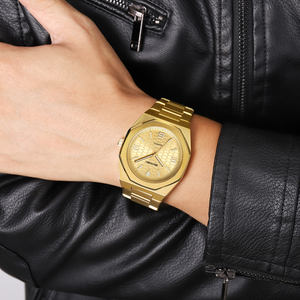 Montre analogique à quartz pour homme, sportive, de haute qualité, en acier inoxydable, personnalisée, avec cadran octogonal en nid d'abeille de 41 mm, étanche - Product Image 4