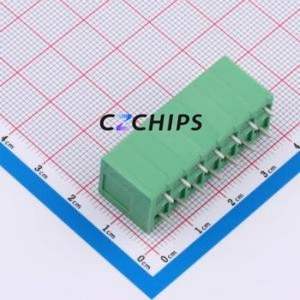 DB241V-5.0-7P-GN Spring Terminal Block Through hole Component (THT),P=5mm Connector 1x7P 5mm Green 7P - Product Image 2