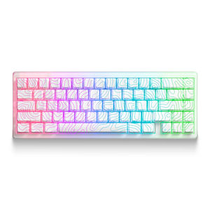 Teclado Mecánico XVX M67 <span class=keywords><strong>JadeStone</strong></span> Stellar White con Teclas IMD-Tech, 65% 67 Teclas, Hot-Swap, Gasket Mount, RGB |   Tri-Modo - Product Image 1