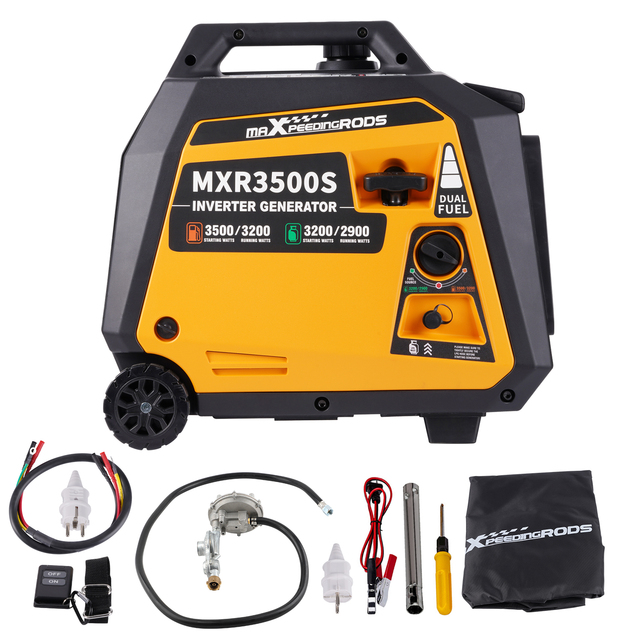 MaXpeedingrods 3.5 3.2 KW Gasoline LPG Inverter Generator Quiet Dual Fuel Parallel for Garden Courtyard Outdoor