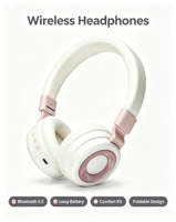 Casque sans fil BT personnalisable avec logo et couleur pour jeux, téléphones, ordinateurs, MP3, OEM et ODM, écouteurs supra-auriculaires