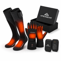 Chaussettes et Gants Chauffants Intelligents en Laine Mérinos 15-24μm Rechargeables pour la Randonnée et l'Escalade – Cadeau de Noël pour Femme – Vente en Gros