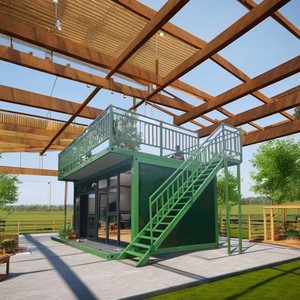 JHCE Casa Contenedor de Acero Expandible de 3 Dormitorios, Apartamento, Oficina Móvil, Proyecto de Edificio, <span class=keywords><strong>Bar</strong></span> Plegable de Almacenamiento con Panel Sándwich - Product Image 2