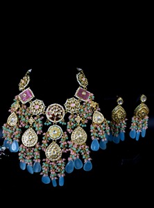 Collar de Boda Indio Sabyasachi, Joyería Inspirada en Sabyasachi, Joyería Nupcial India Pakistaní, Conjuntos de Joyería Bollywood Sabyasachi - Product Image 5