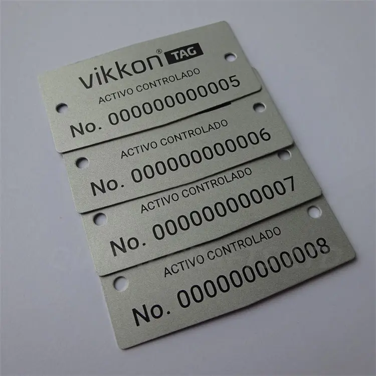 Mã QR Serial ID Số Khắc SS Tên Nơi Nhãn Sản Phẩm Khắc Kim Loại Thép Không Gỉ Logo Tên Tấm