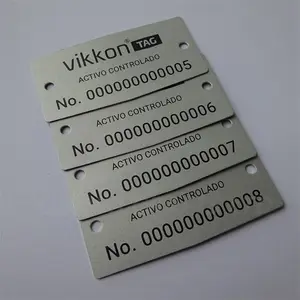 QR-Code Seriennummer geätzt ss Typenschild Produkte tikett graviert Metall Edelstahl Logo Namensschilder