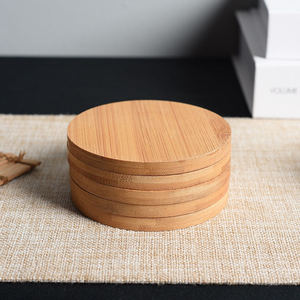 Acacia Commercio All'ingrosso di fabbrica Su Misura OEM Acacia Sughero sottobicchiere di bambù noce di montagne russe in legno di faggio sottobicchiere per la tazza di caffè - Product Image 3