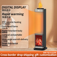 Flamme simulée 3D et protection contre le basculement de l'humidificateur 2000w 2 en 1 Ptc ventilateur chauffant et ventilateur de refroidissement de la tour pour la pièce