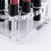 Présentoir à Rouge à Lèvres Personnalisé en Acrylique, Support Cosmétique Transparent, Organisateur de Maquillage à Niveaux, Présentoir de Comptoir avec Logo OEM, Étagère de Magasin
