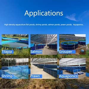 Aquaculture extérieure hors sol Aquaculture <span class=keywords><strong>Bassin</strong></span> de pisciculture préformé Toile galvanisée <span class=keywords><strong>Bassin</strong></span> de crevettes pour l'élevage de poissons - Product Image 6