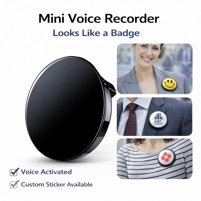 Mini Voice Recorder USB Voice Activated Audio Recorder Portable Pendant MP3 WAV Long Time Recording