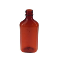 Bouteille de sirop contre la toux en verre ambré de 8 oz avec bouchon doseur, flacon de réactif liquide pour laboratoire