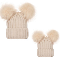Bonnet pour bébé, bonnet d'hiver 0-3 ans pour bébé, bonnet à pompon pour fille et garçon
