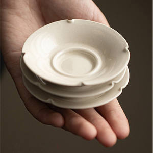 Taza de cerámica Kungfu de estilo tradicional hinés con forma de posavasos alus <span class=keywords><strong>spectabilis</strong></span>, con el mismo tipo de posavasos - Product Image 2