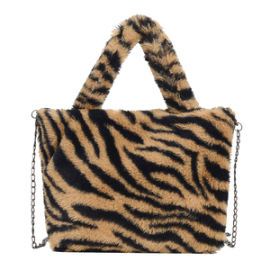 Alla moda borse a tracolla in pelliccia di animali <span class=keywords><strong>borsa</strong></span> a tracolla invernale <span class=keywords><strong>con</strong></span> morbida pelliccia calda tipo di chiusura - Product Image 3