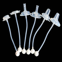Tuyau en silicone en gros avec bille de gravité pour irrigateur buccal, accessoire de pulvérisation pour biberon
