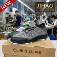 Chaussures de curling abordables avec glissière en téflon de 1/16 po et grip en caoutchouc antidérapant pour débutants et entraînement en club