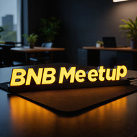 Lettres lumineuses LED miniatures pour bureau, enseigne de table personnalisée, signalétique lumineuse de bureau sur mesure OEM ODM